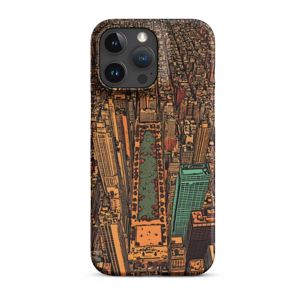 Cityscape Illustration with Urban Park | Phone Case