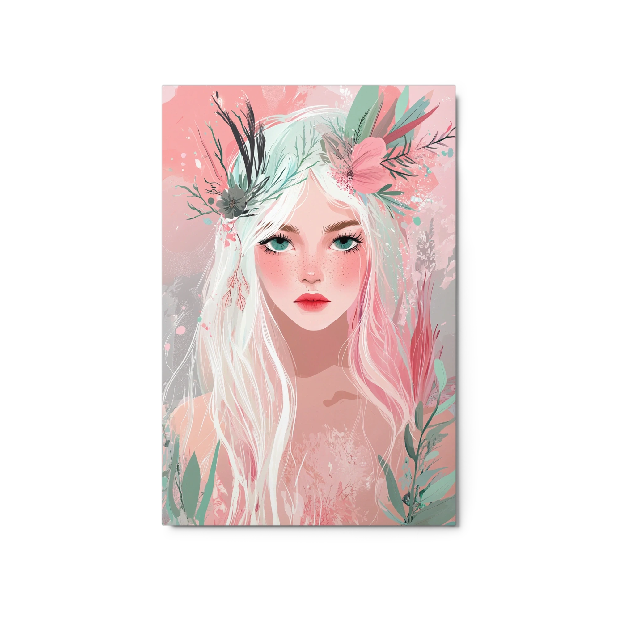 Floral Woman Digital Illustration