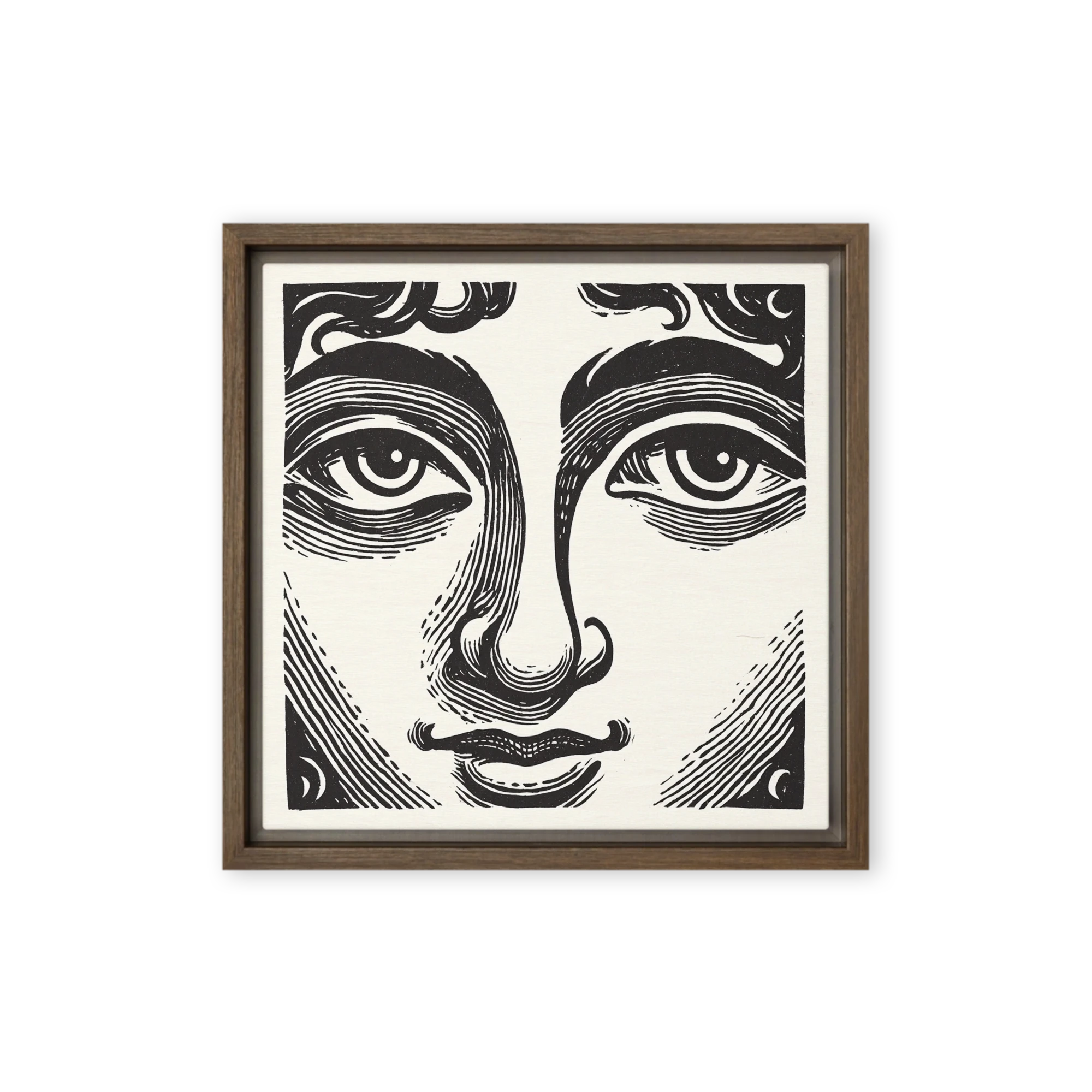Classical Face Linocut