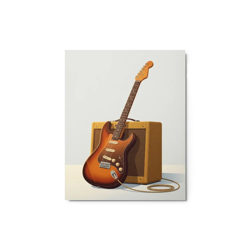 Vintage Electric Guitar and Amp | Art Print