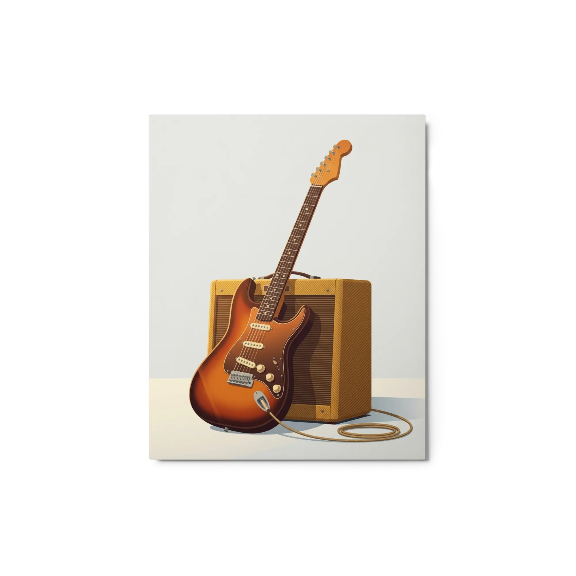 Vintage Electric Guitar and Amp | Art Print