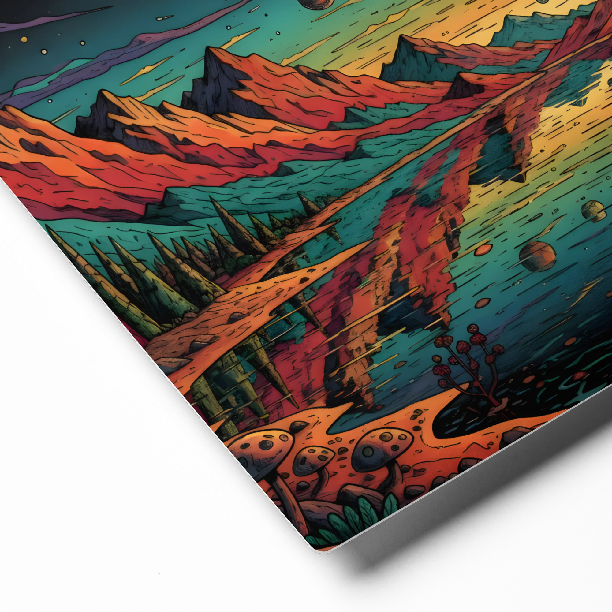 Psychedelic Planetary Vista 
 Canvas | 18″x 24″