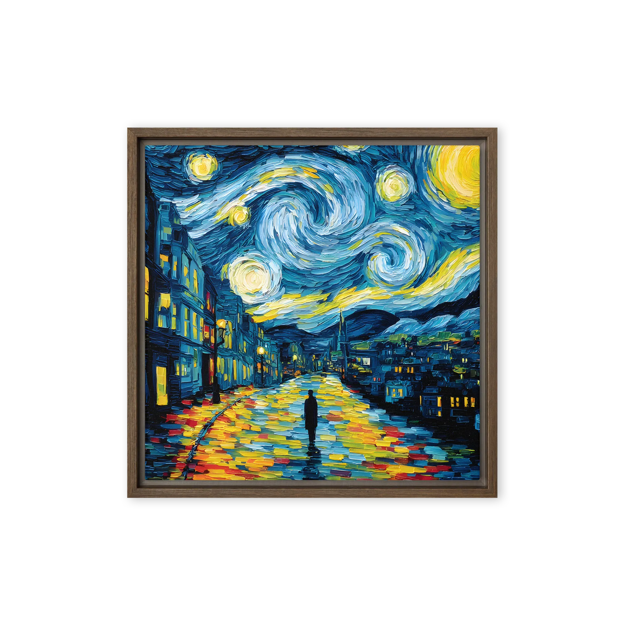 A Starry Night City Stroll