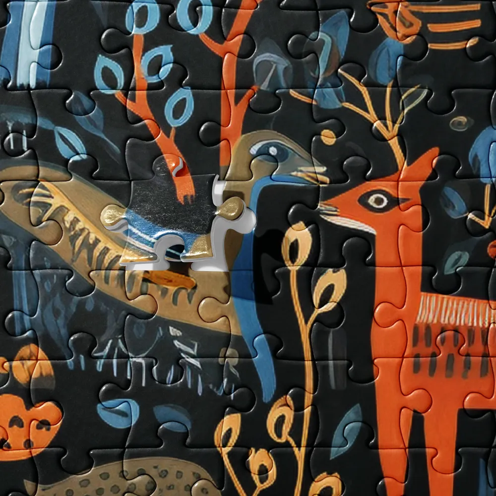 Enchanted Forest Folk 
 Jigsaw Puzzle in Tin Box