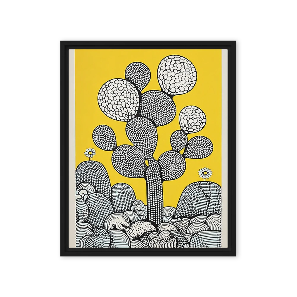 Dotted Cactus in Yellow | Art Print