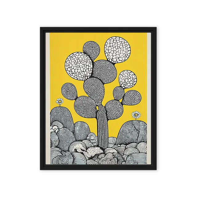 Dotted Cactus in Yellow | Art Print