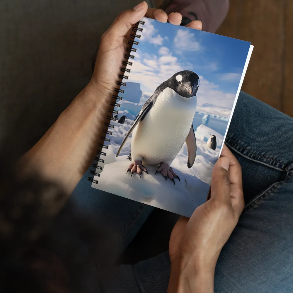 Solitary Majesty: Arctic Penguin on Ice