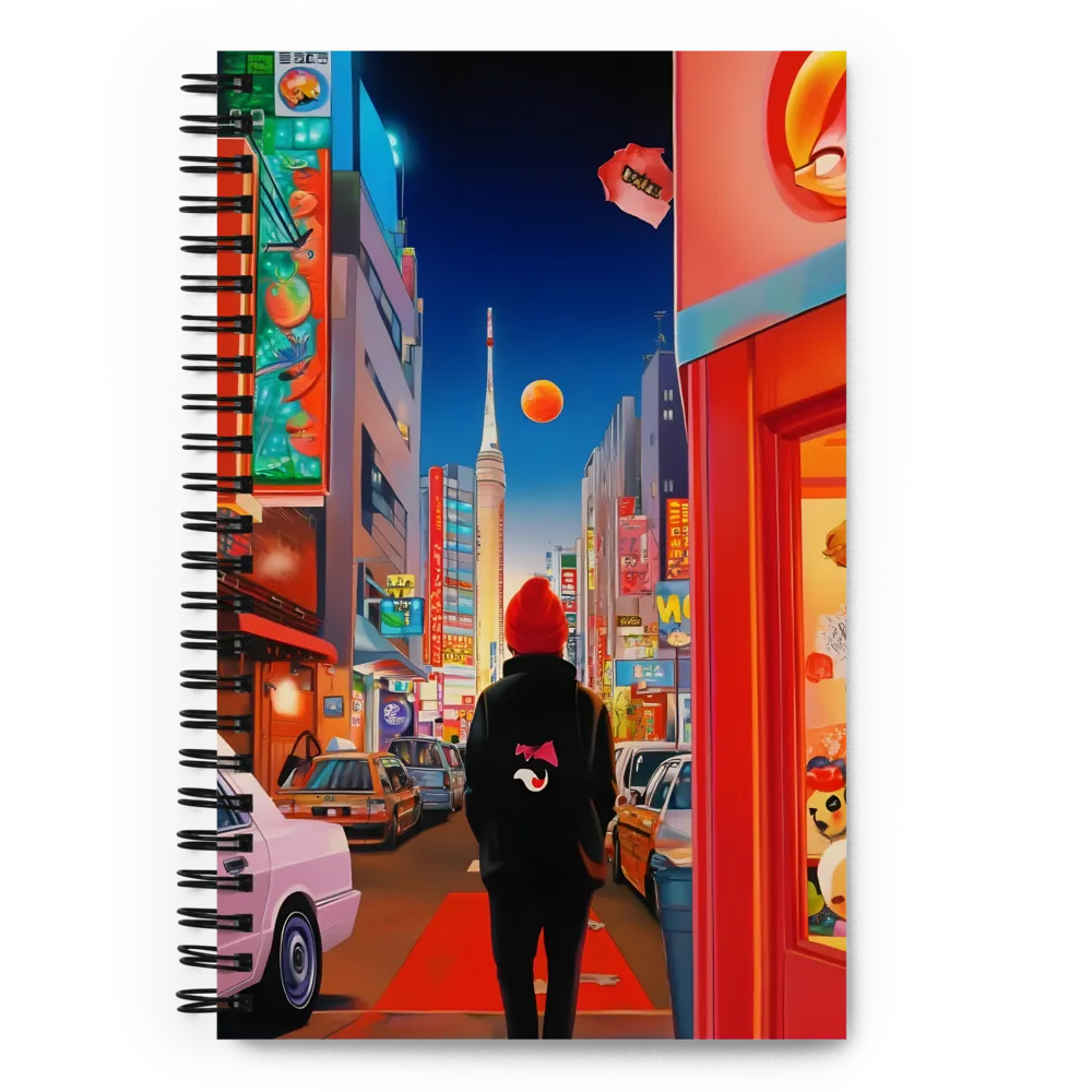 Tokyo Neon Streets 
 Spiral Notebook | 140 pages