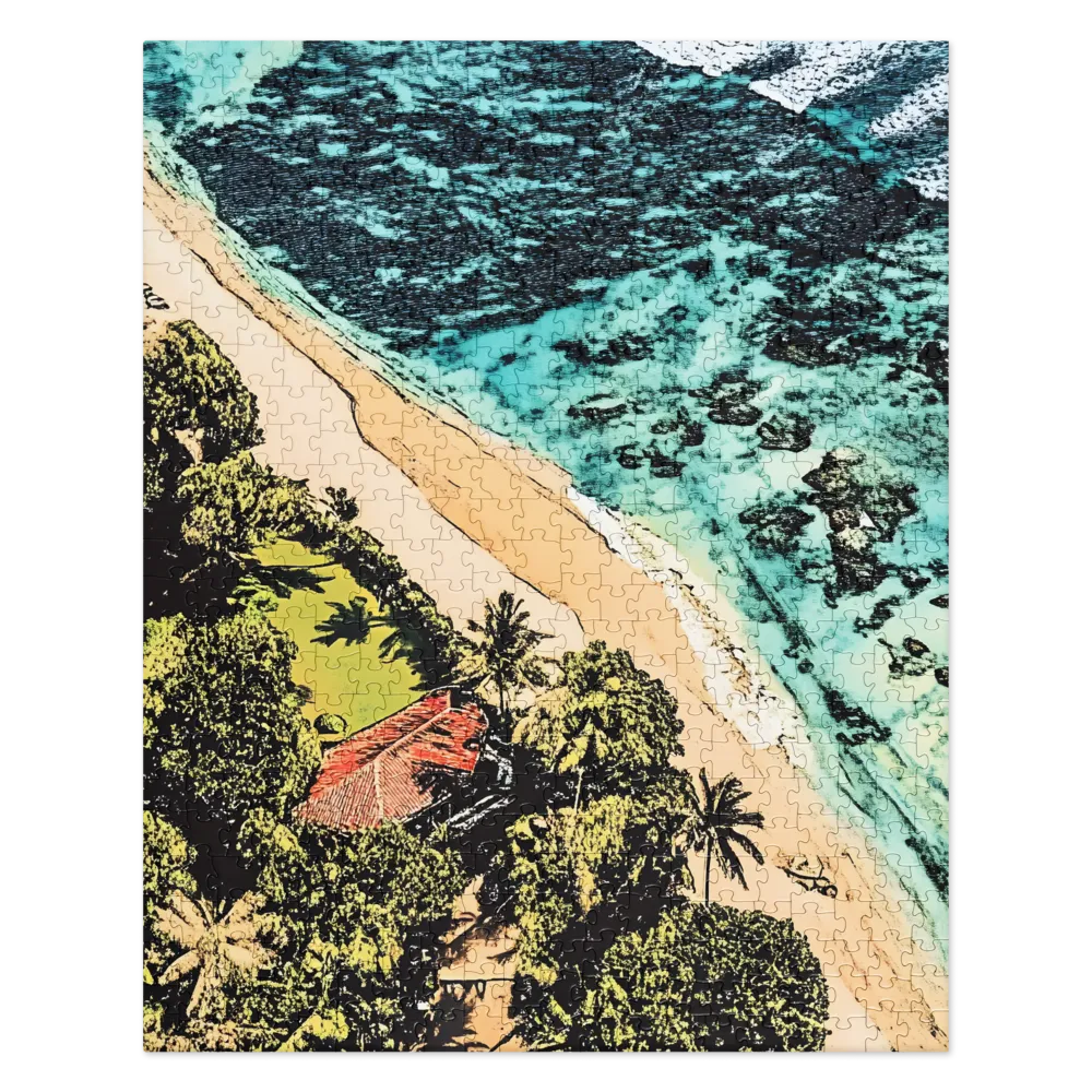 Tropical Shoreline Vista 
 Jigsaw Puzzle