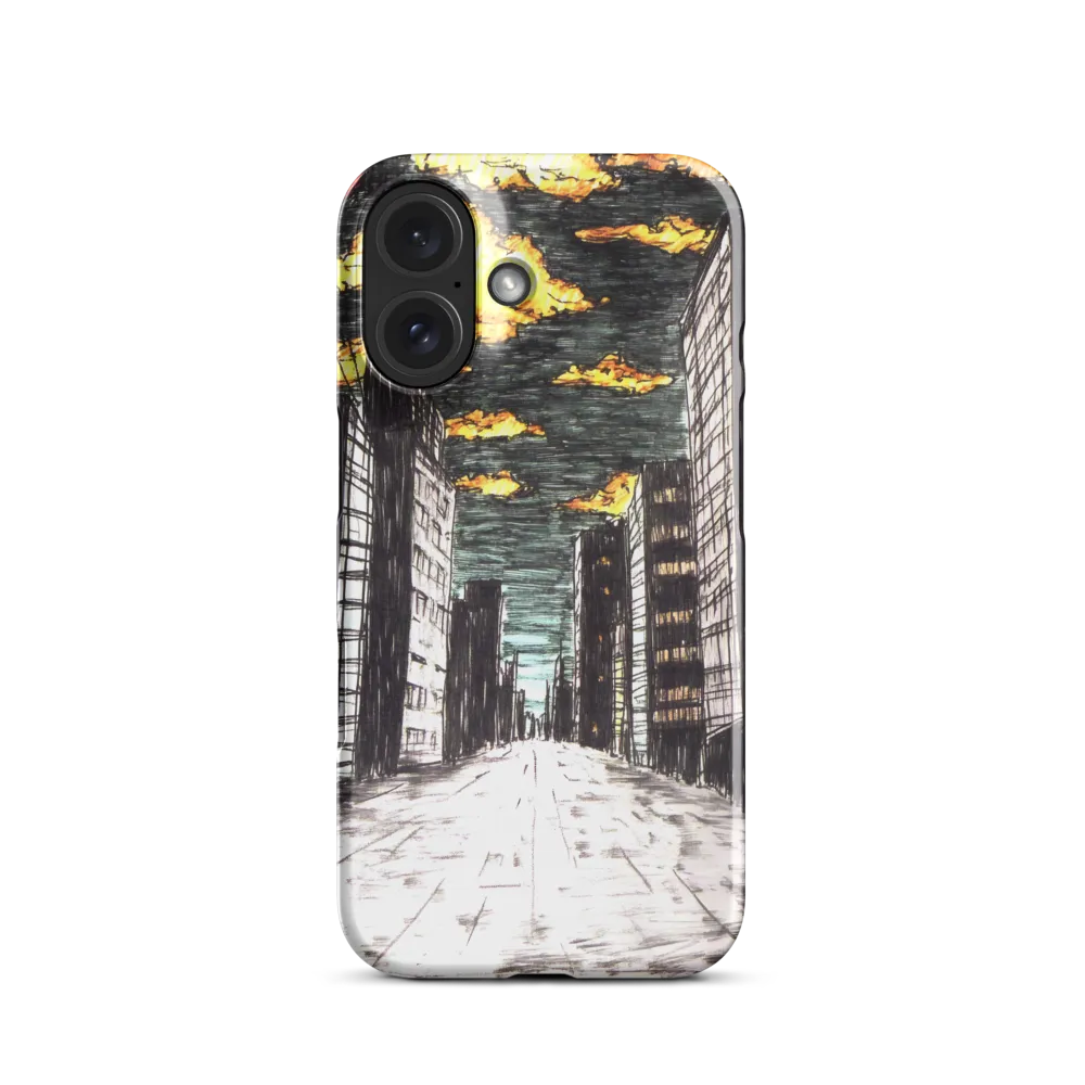 Crimson Orbs Over City 
 Samsung Galaxy S23 Plus | Snap Case