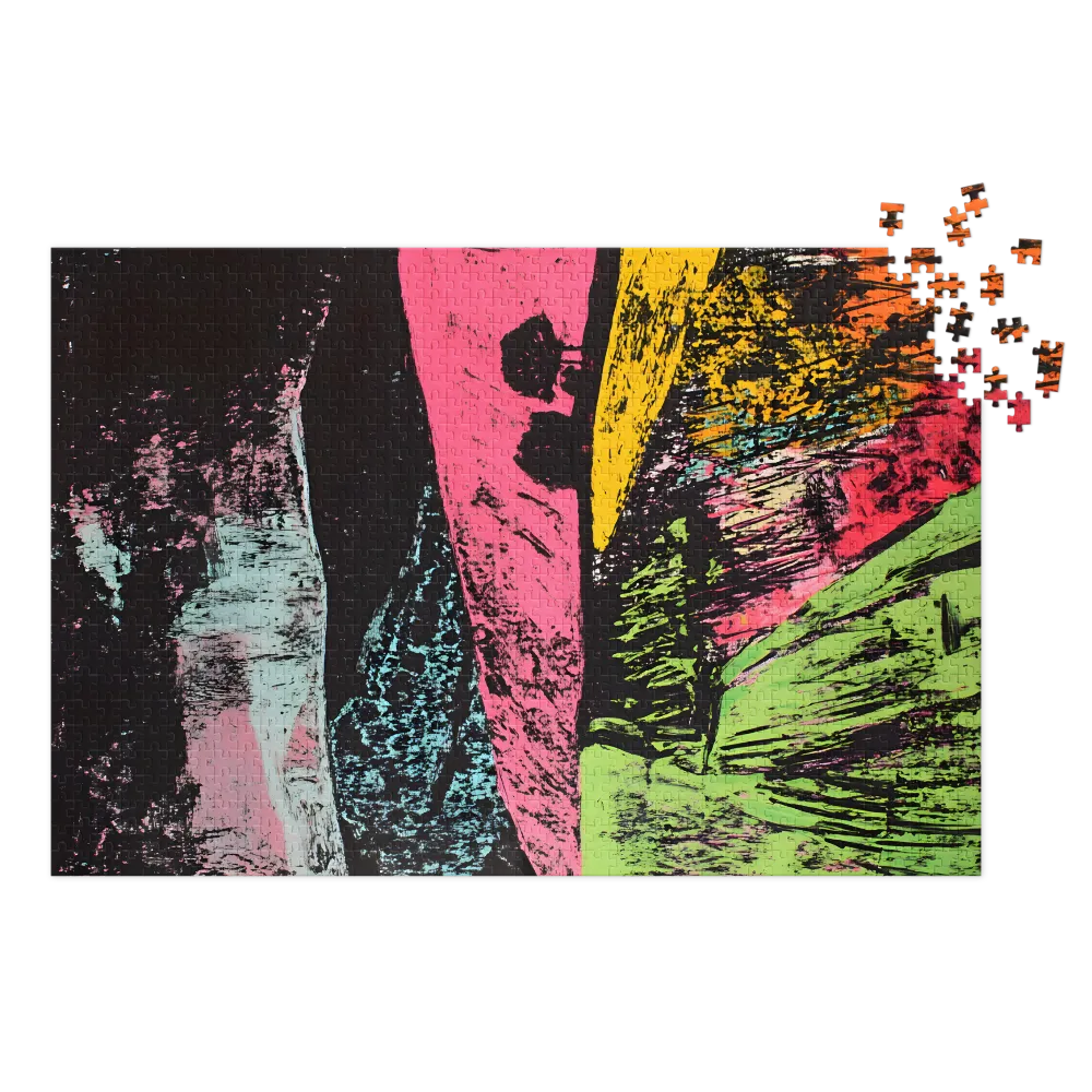 Colinas e Campos Neon 
 Puzzle em caixa de metal