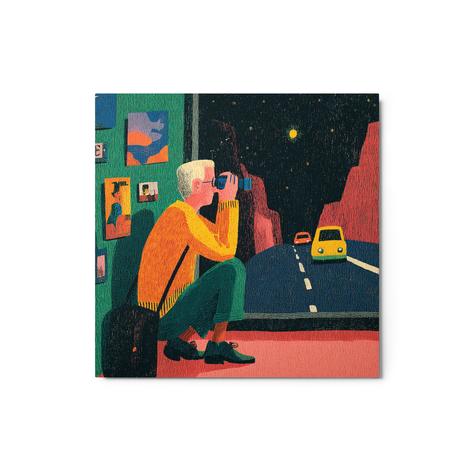 Stargazer on a Night Road