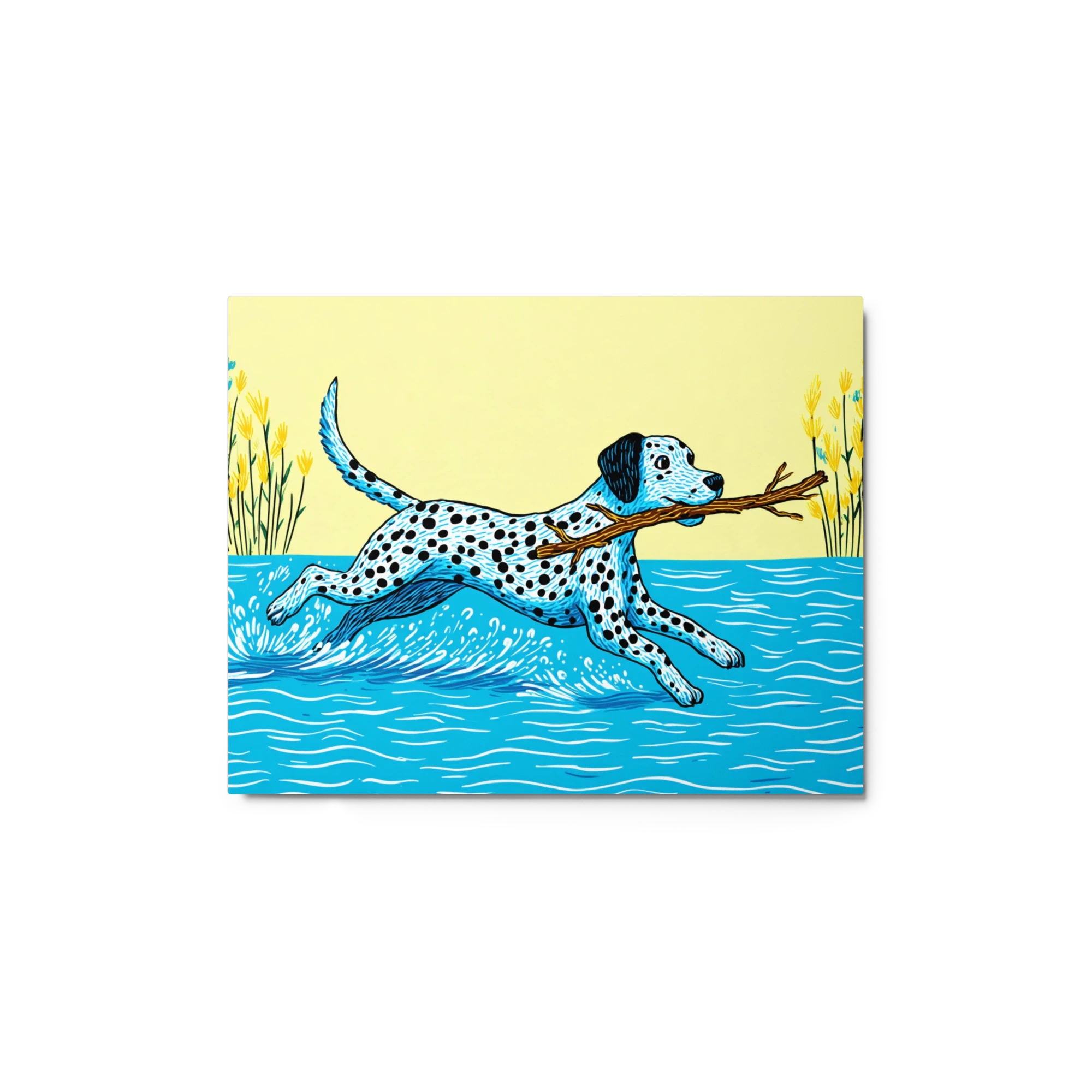 Dalmatian Running in Water