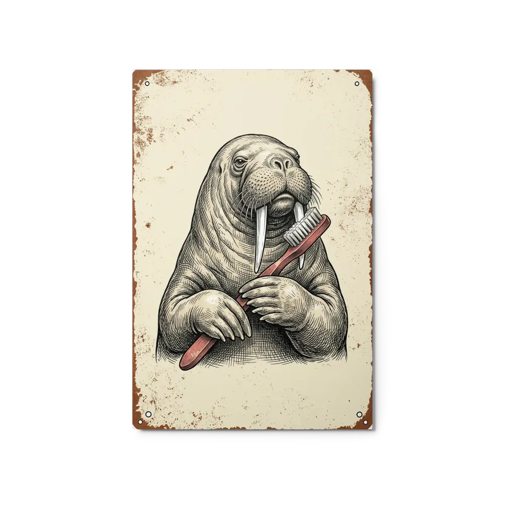 The Walrus's Dental Routine | Art Print