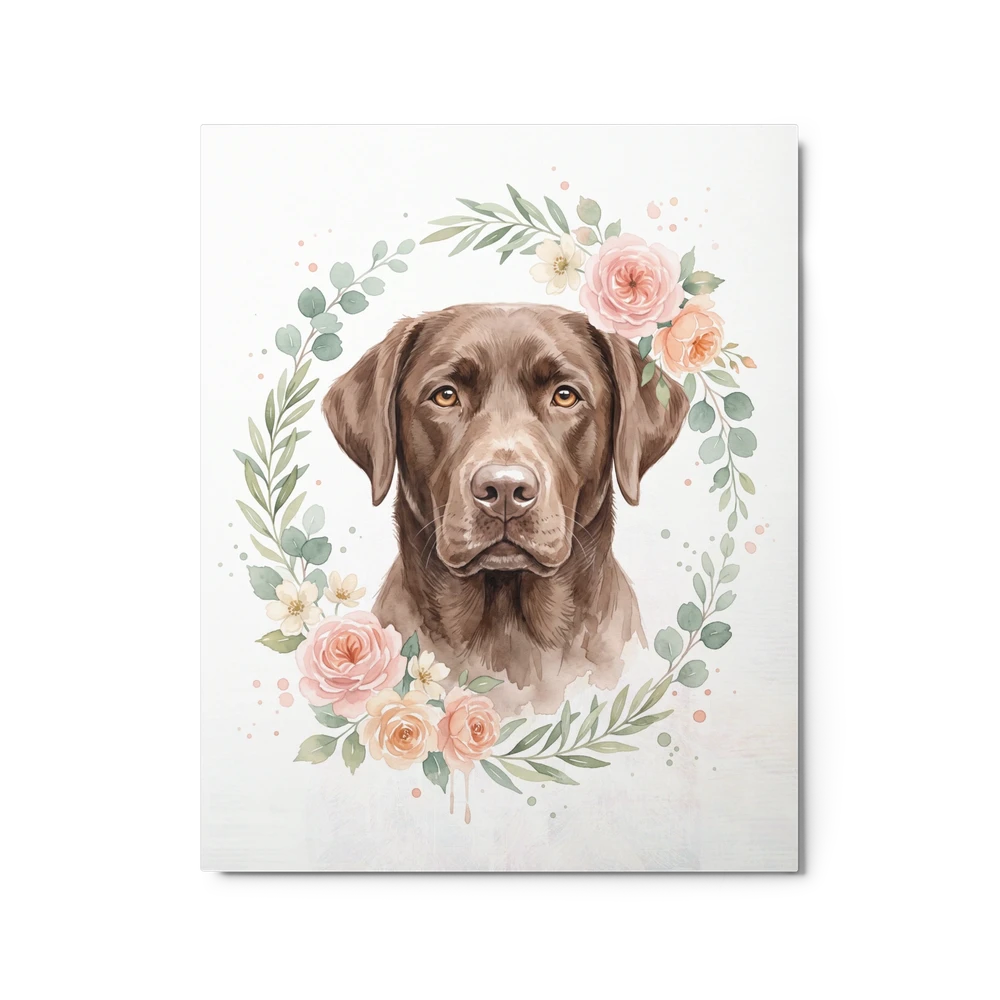 Pet Portrait — Floral Watercolor