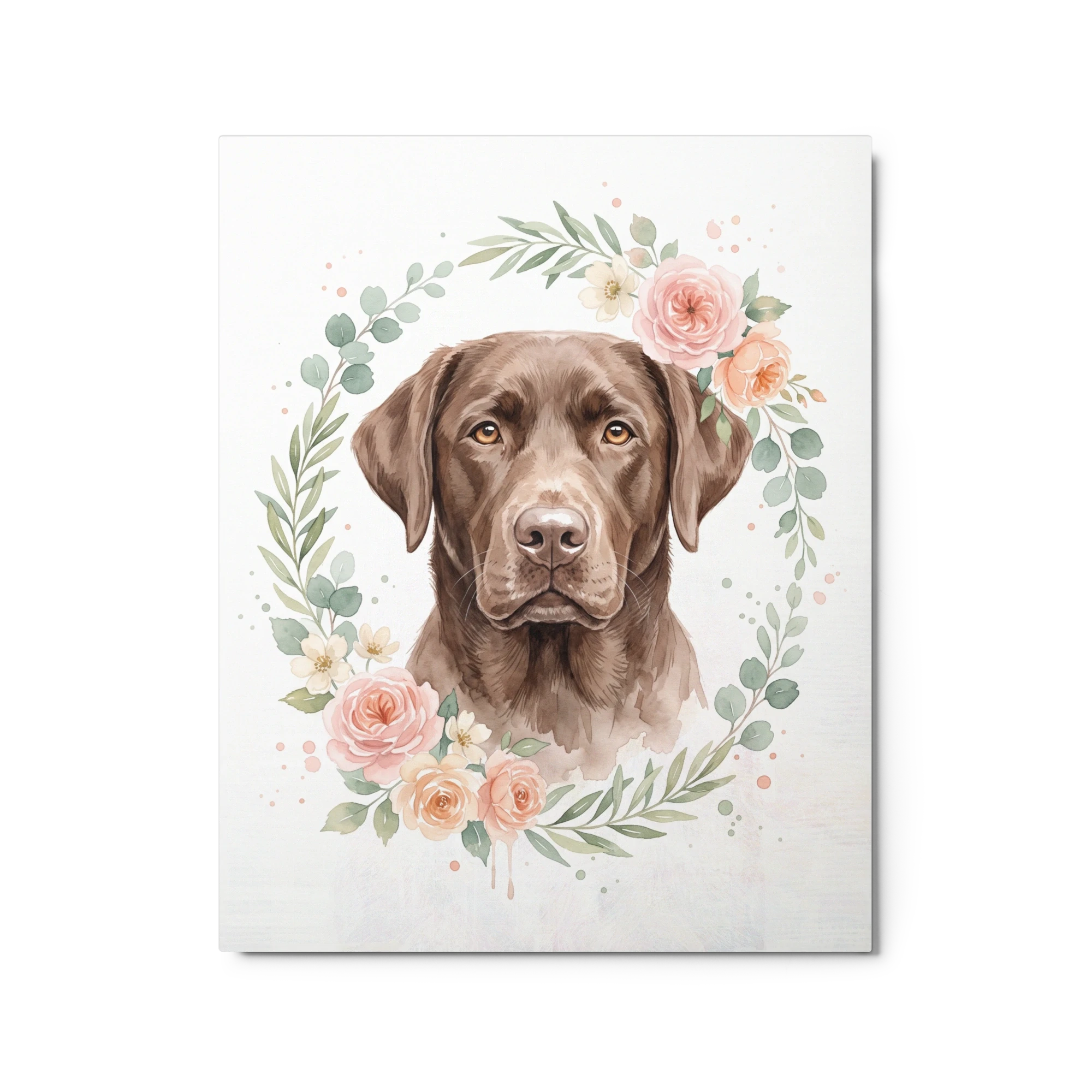 Pet Portrait — Floral Watercolor