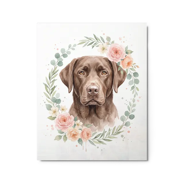 Pet Portrait — Floral Watercolor