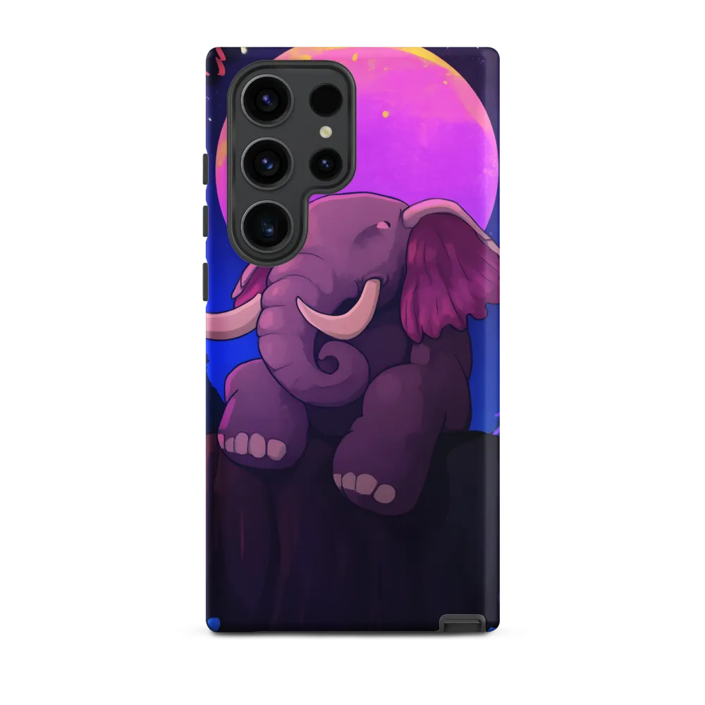 Whimsical Elephant Under Moon | Phone Case