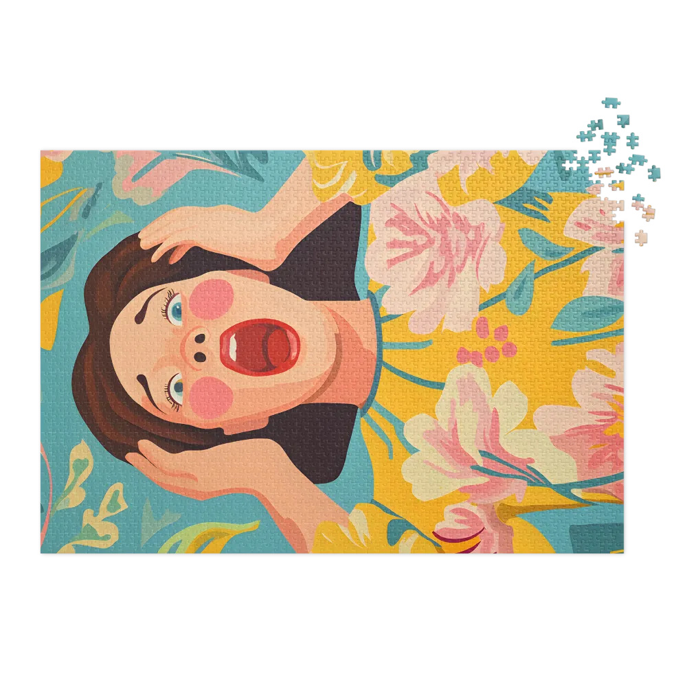 Floral Panic 
 Jigsaw Puzzle in Tin Box