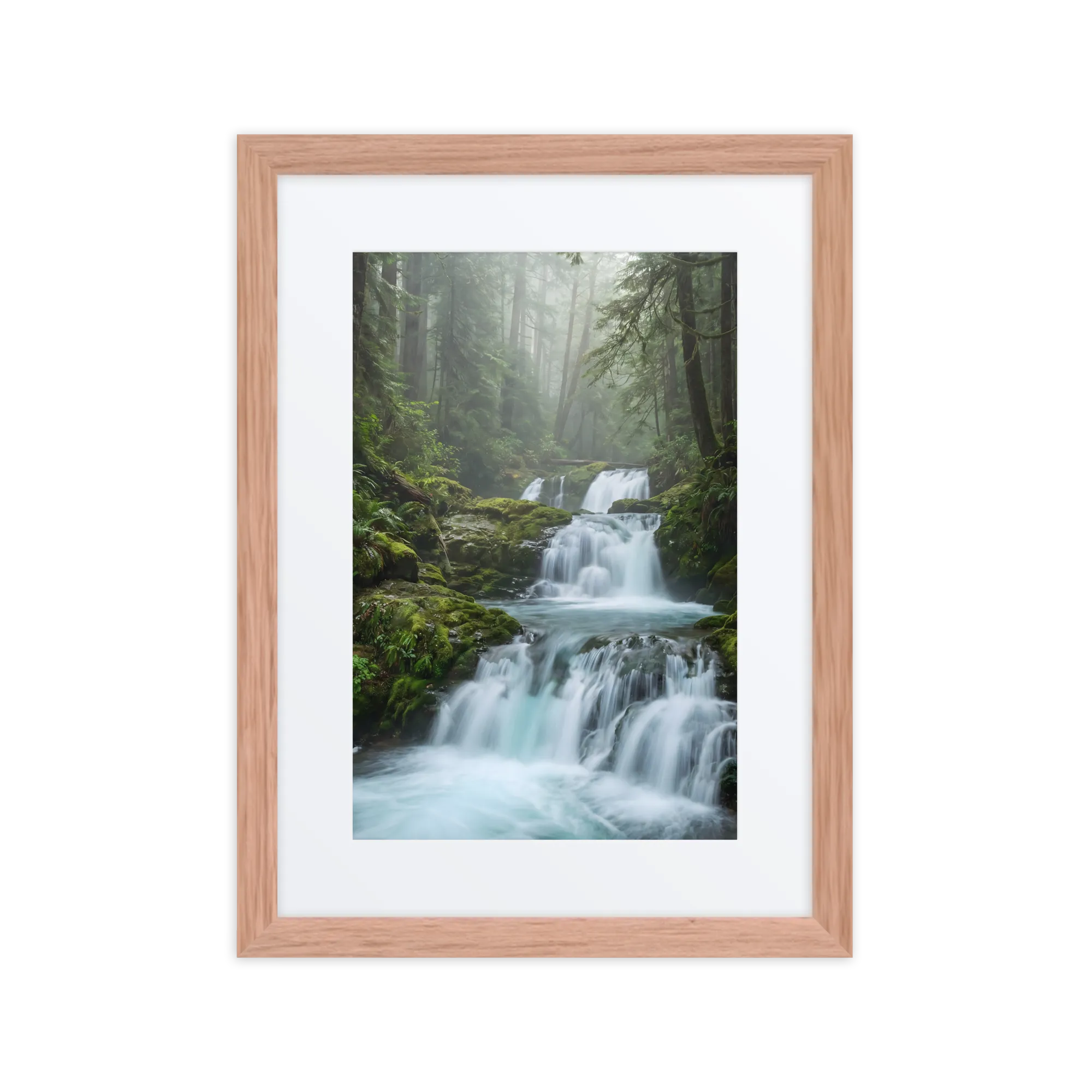 Misty Forest Waterfall