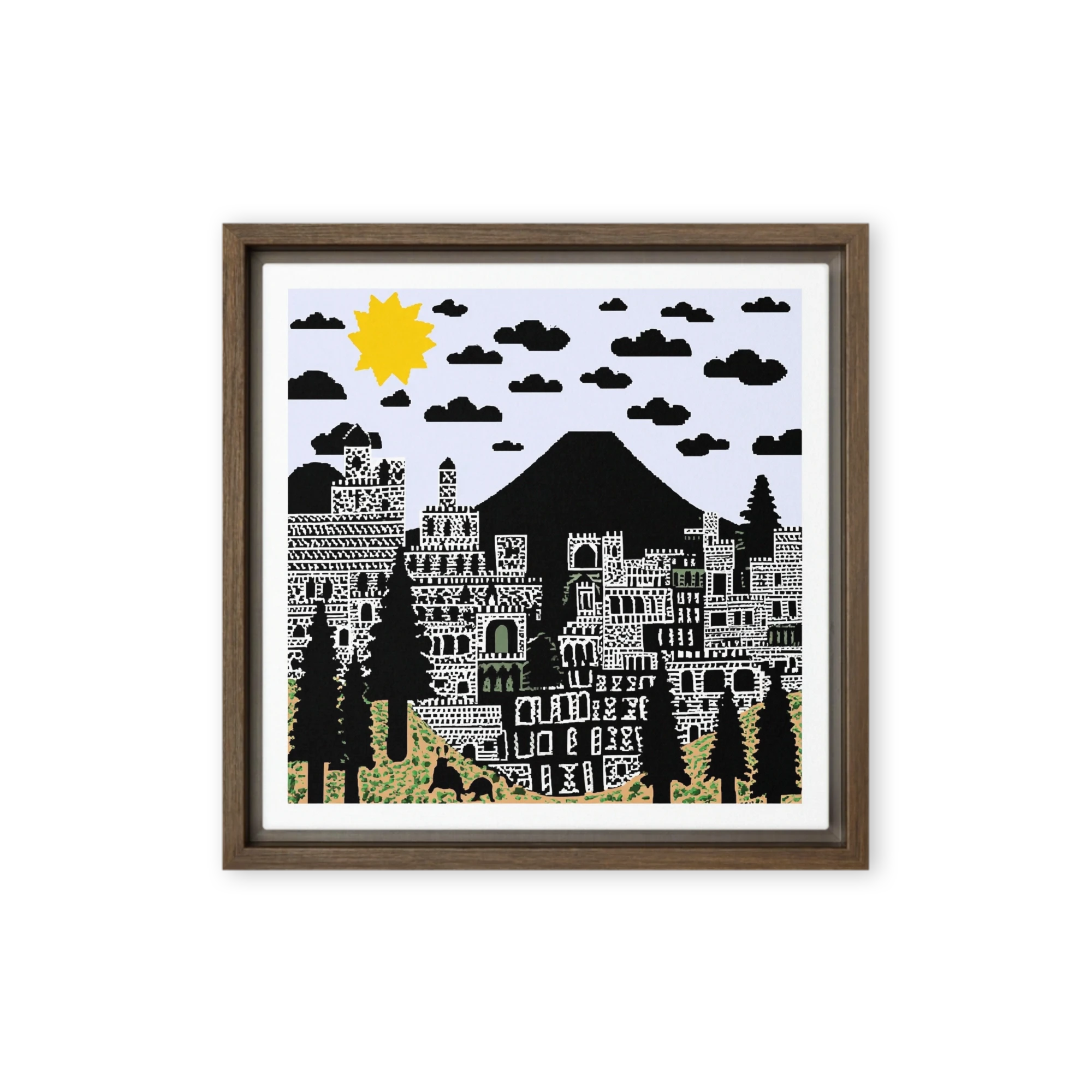 Black Mountain Cityscape | Art Print