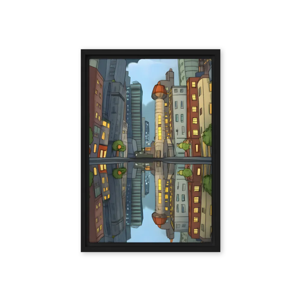 Dual Horizons 
 Canvas with Brown Frame