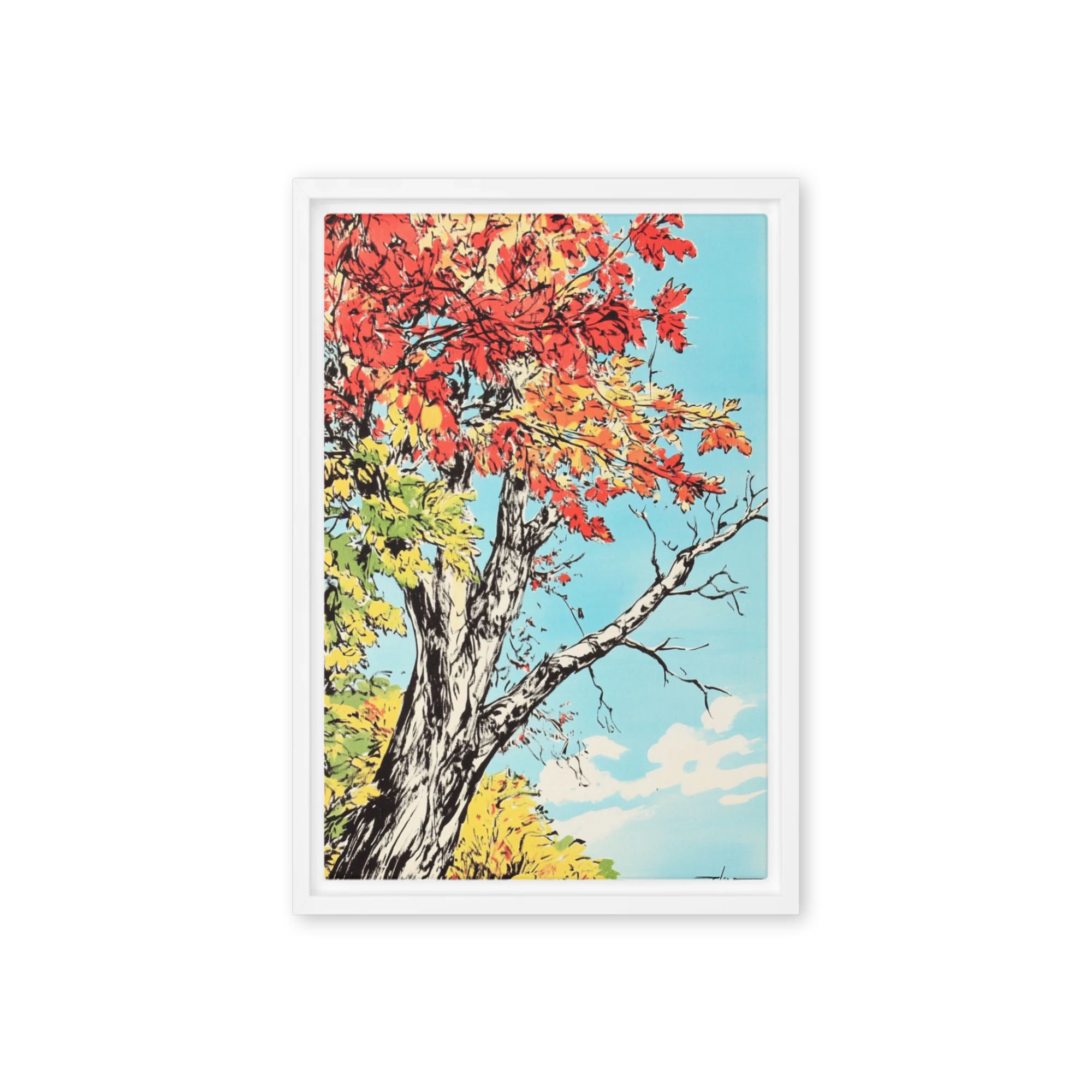 Autumn Tree with Vibrant Leaves