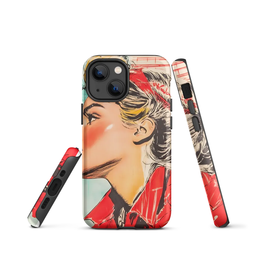 Retro Pop Art Woman in Profile | Phone Case