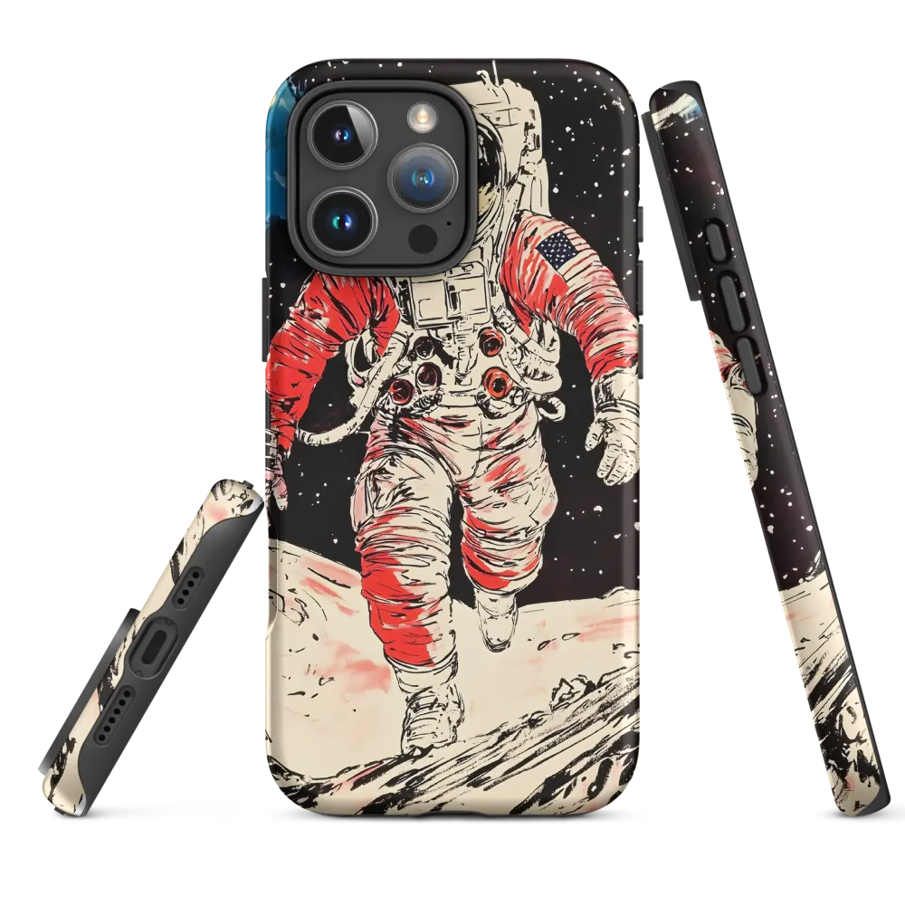 Astronaut in Red Spacesuit