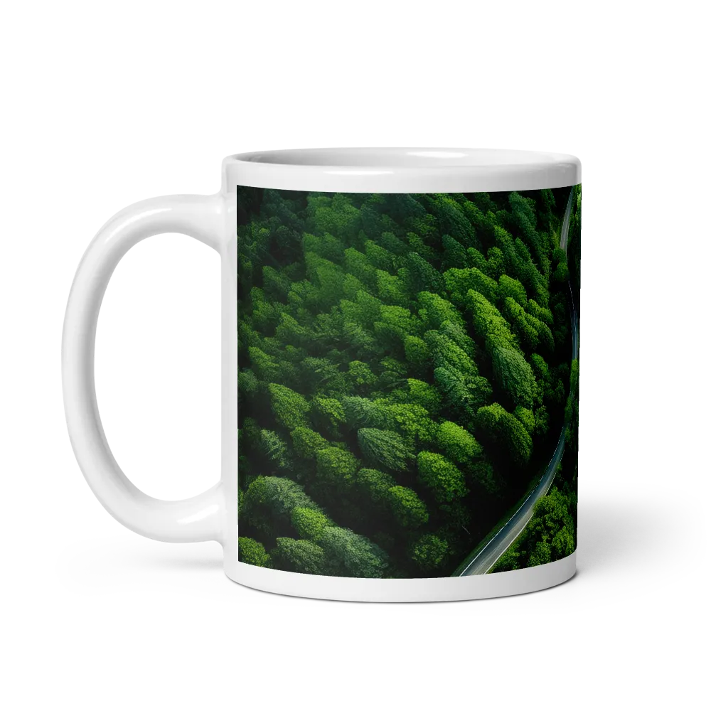 Winding Forest Road 
 Mug with Green inside | 11 oz