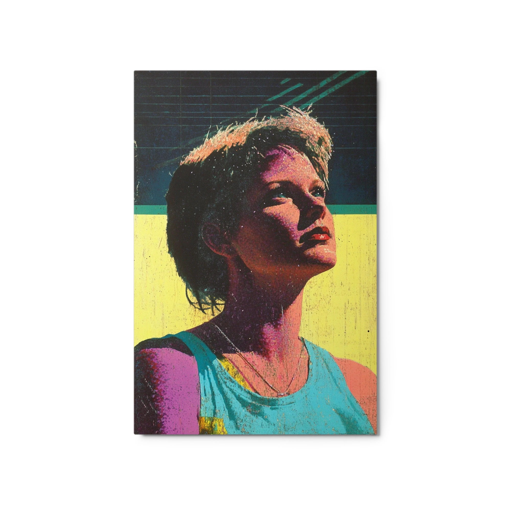Vibrant Woman Portrait in Pop Art Style