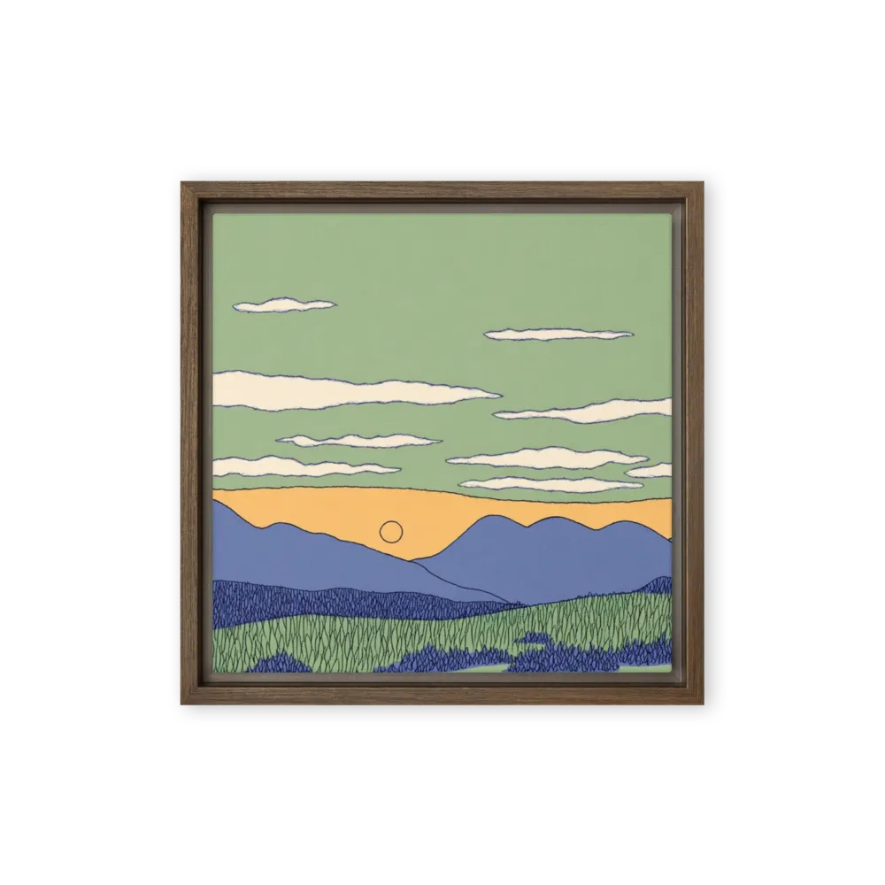Green Horizon Sunset | Art Print