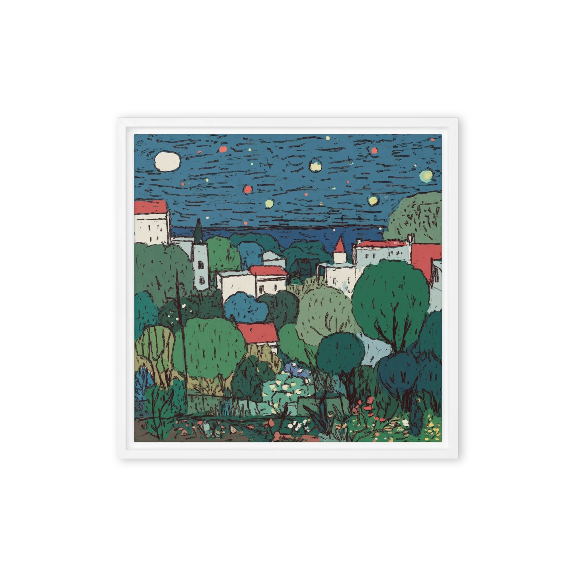Village Under the Starry Sky