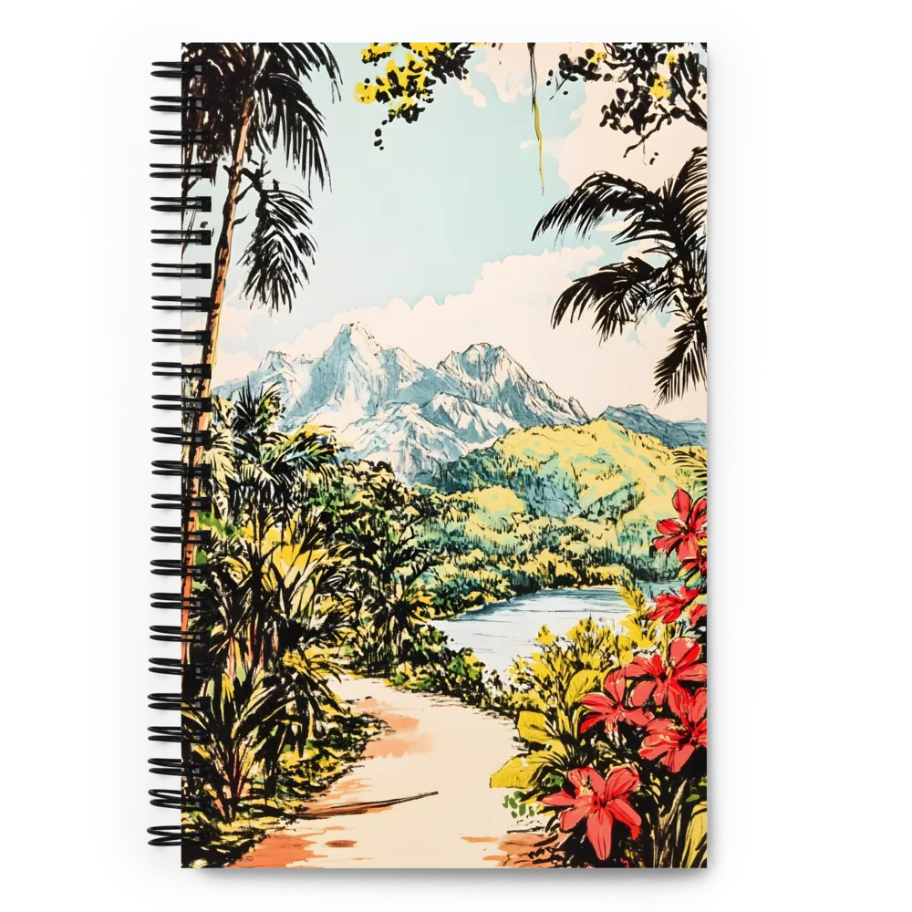 Path to Tropical Mountains 
 Spiral Notebook | 140 pages