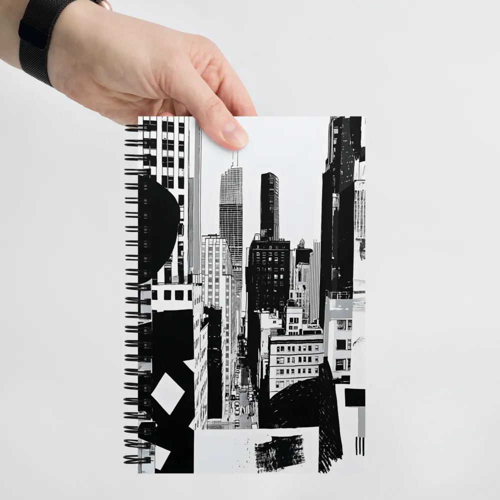 Urban Collage Silhouette 
 Spiral Notebook | 140 pages