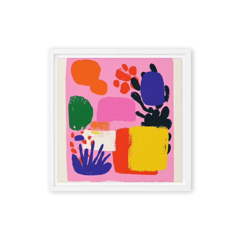 Composition in Pink 
 Metal Print | 12″x 12″