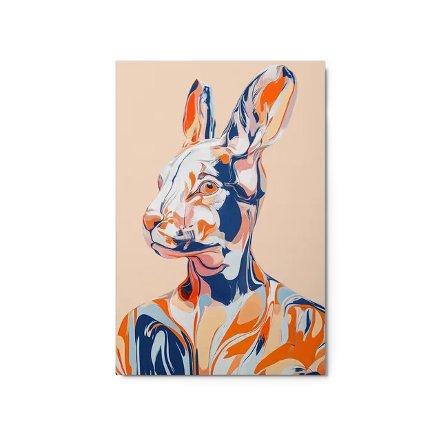Flowing Hare Portrait | Art Print
