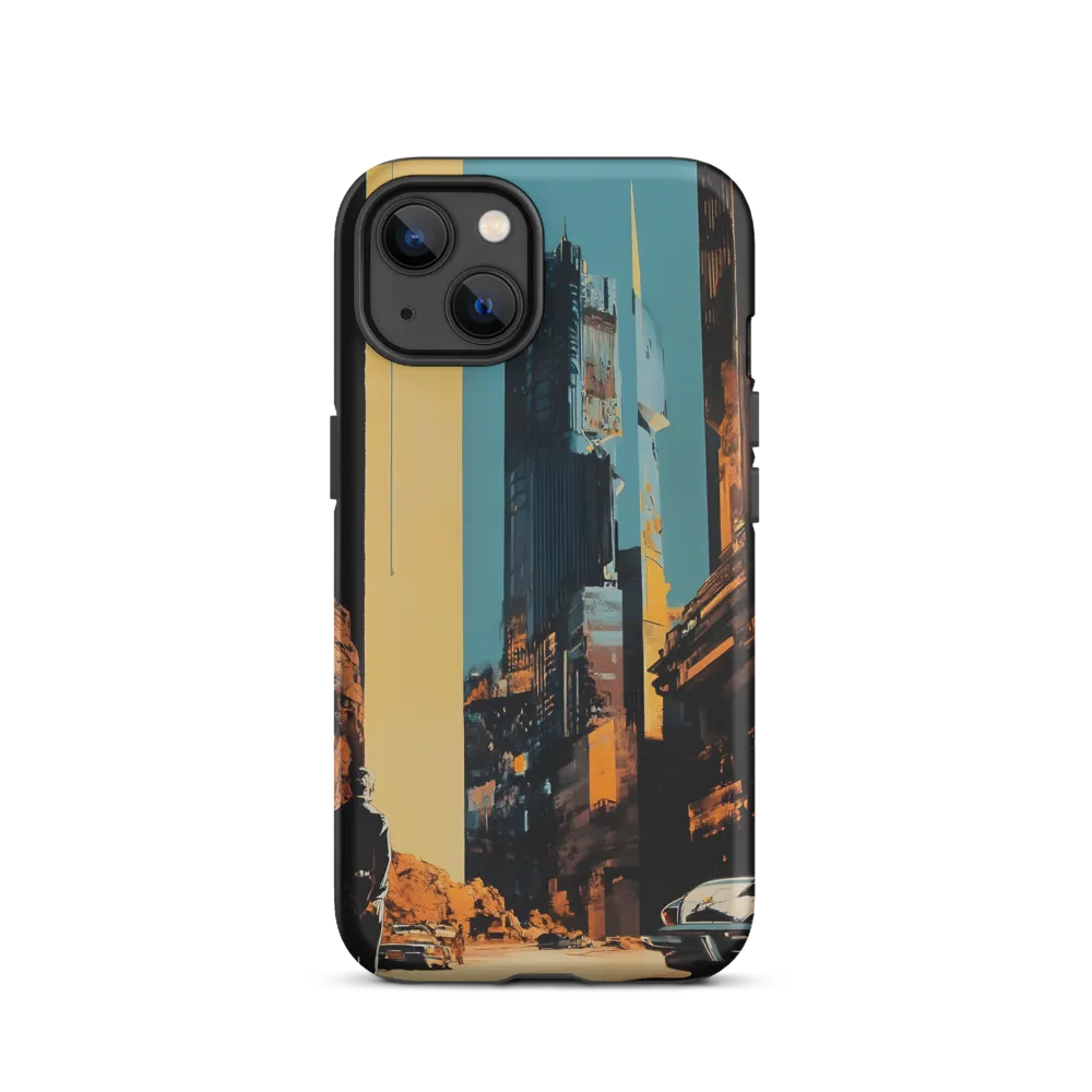Surreal Cityscape with Figure | Phone Case