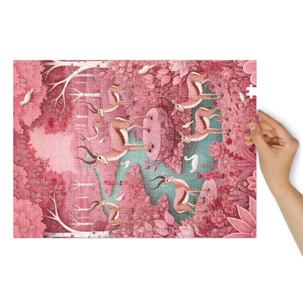 Rosy Gazelle Grove | Jigsaw Puzzles