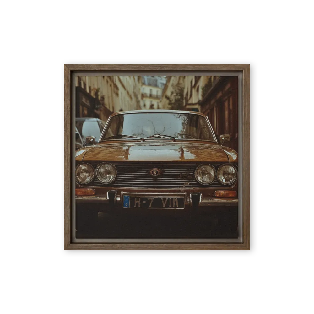 Parisian Retro Coupe 
 Canvas with White Frame