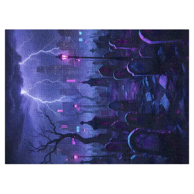 Neon Cemetery | Jigsaw Puzzles