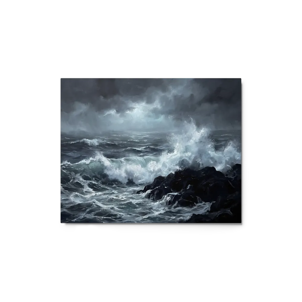 Wrath of the Ocean 
 Paper Print With Red oak Frame & Mat | 12″x 16″