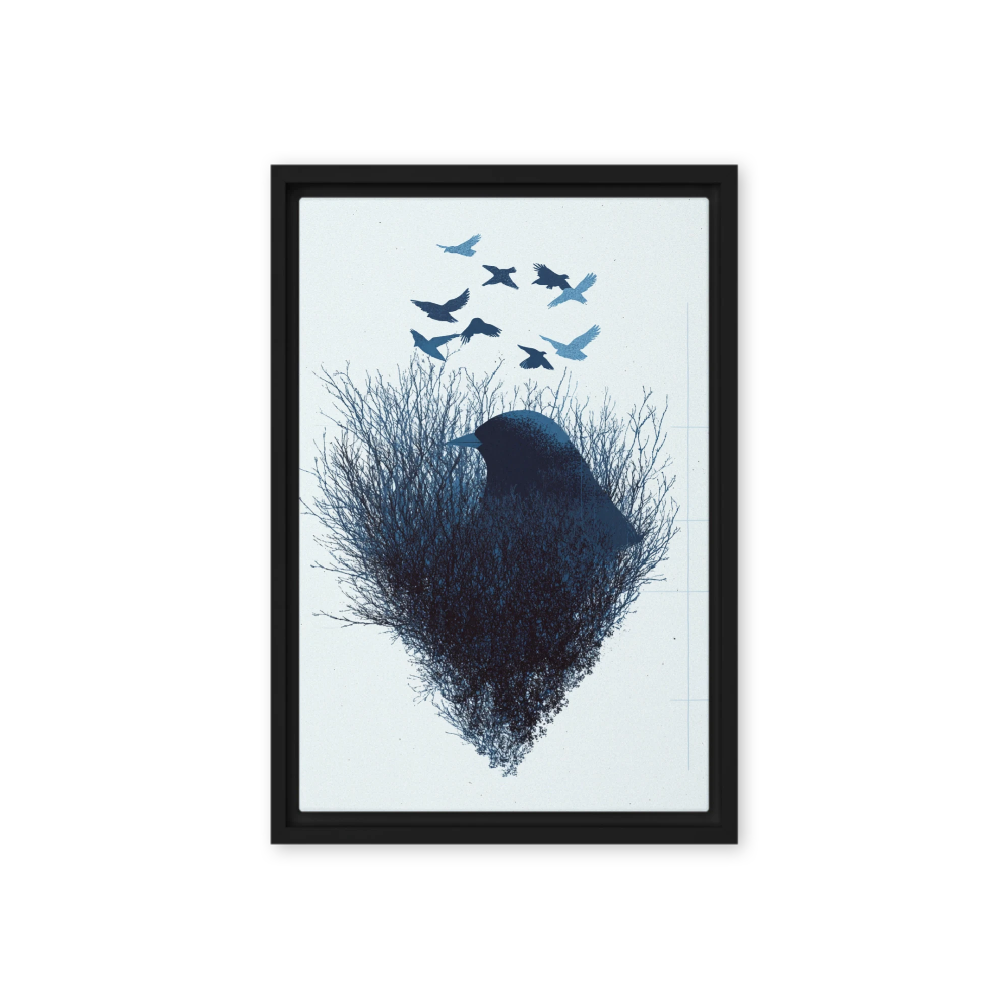 Bird Silhouette in Trees