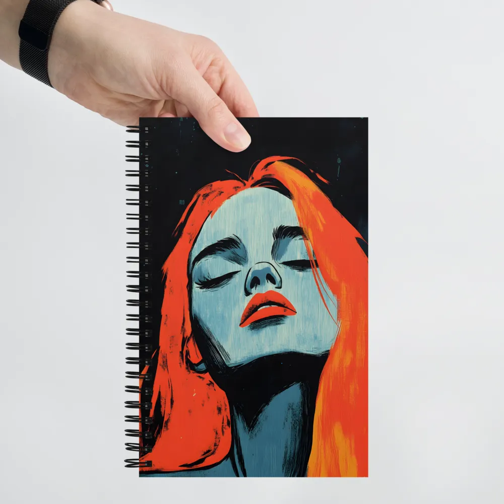 Serene Vermillion Gaze 
 Spiral Notebook | 140 pages
