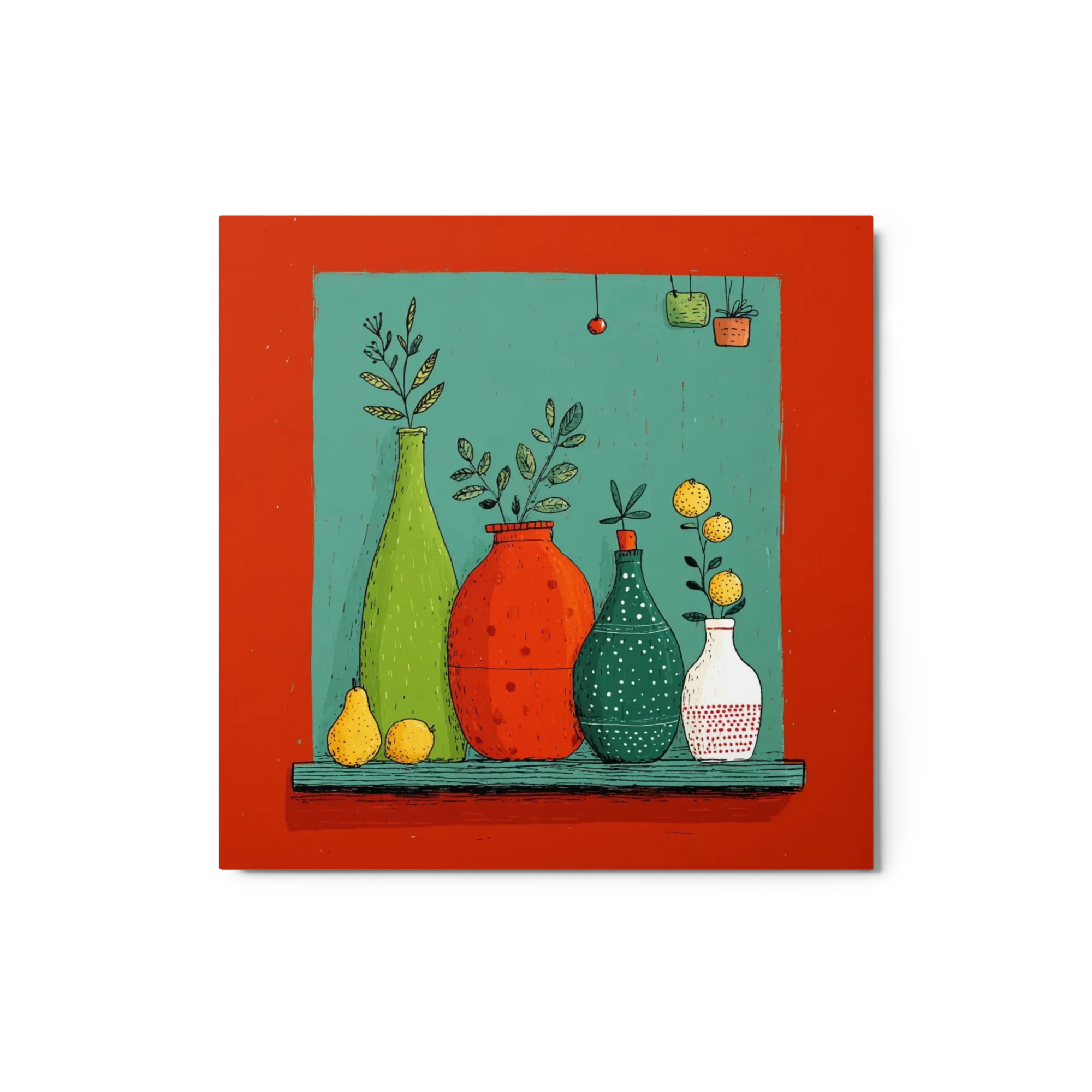 Eclectic Vases and Fruit