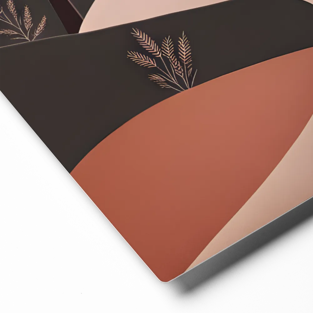 Earth Tones Winding Path 
 Canvas with Brown Frame