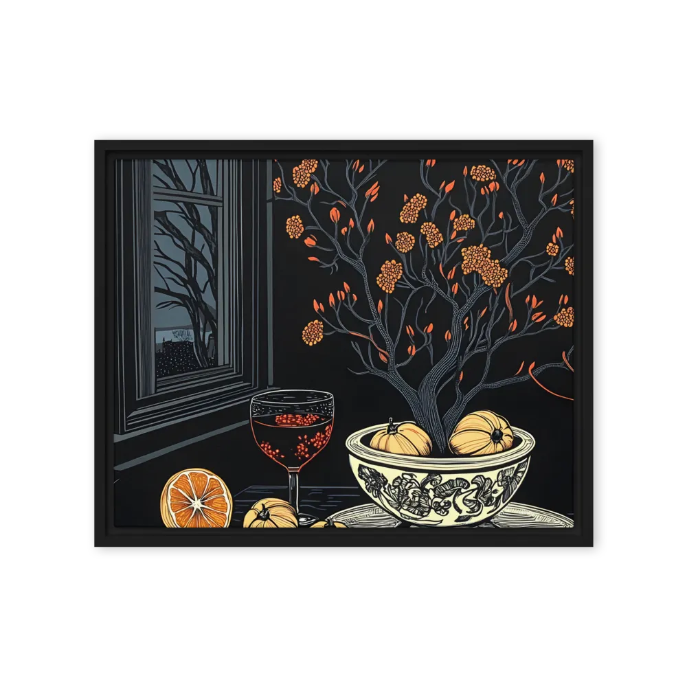 Nocturne Harvest Still Life 
 Metal Print | 12″x 12″