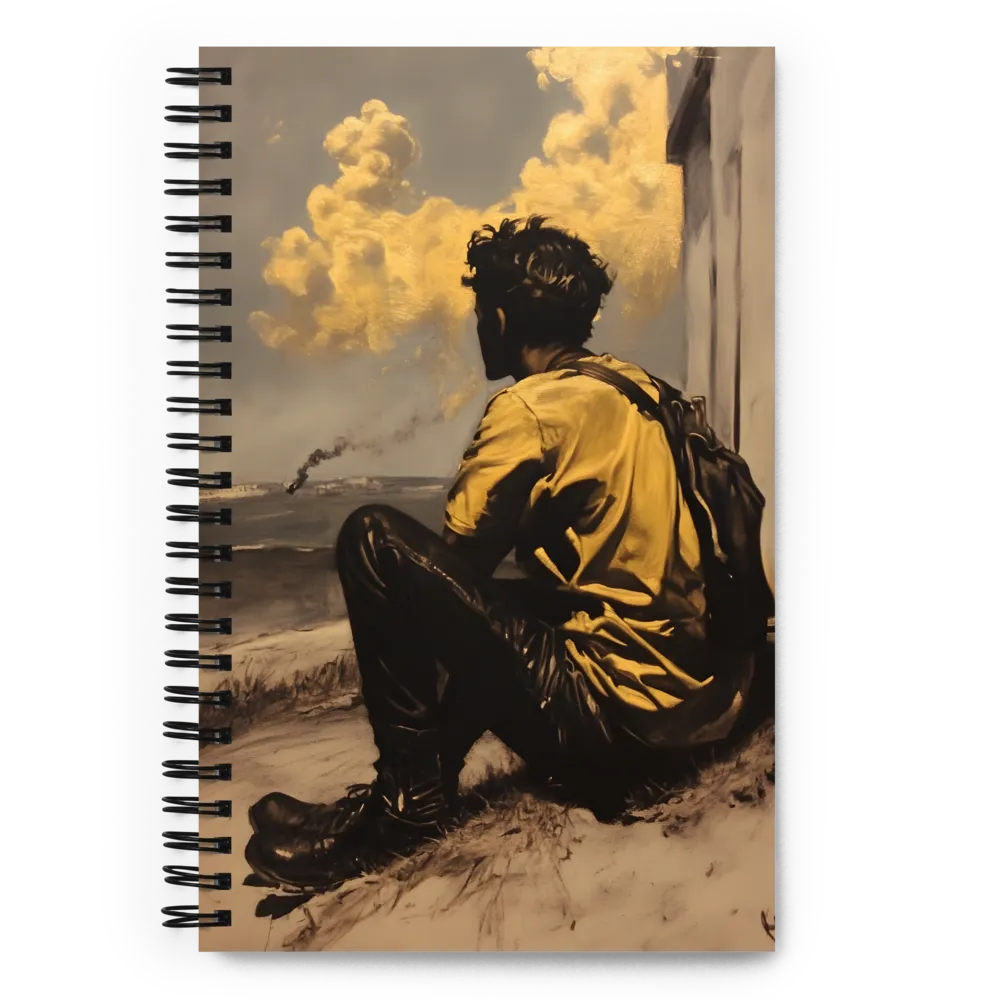 Gilded Horizon: Lone Observer 
 Spiral Notebook | 140 pages