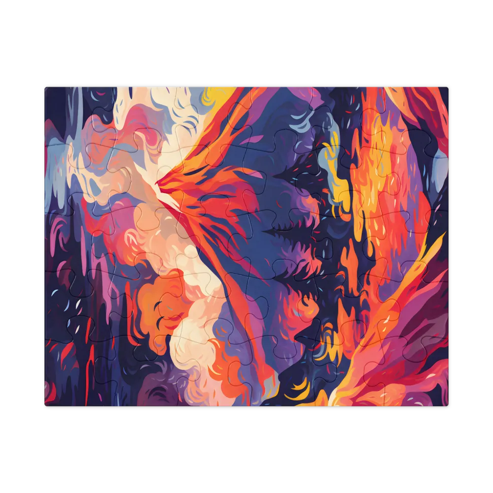 Vibrant Volcanic Fantasy 
 Jigsaw Puzzle in Tin Box
