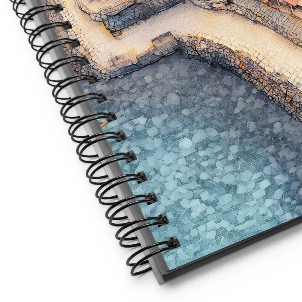 Mosaic Coastal Village 
 Spiral Notebook | 140 pages